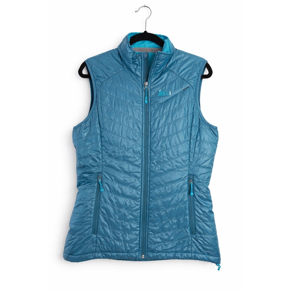 REI Co Op PrimaLoft Insulated Quilted Vest Womens L Teal Lightweight‎